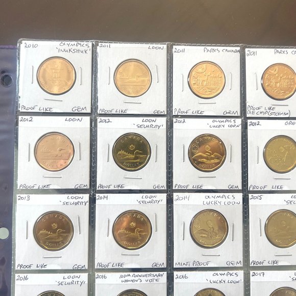 1987 to 2023 Canada Loonie Uncirculated 76 x $1 Coin Set! - Picture 10 of 16